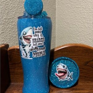 Custom shark 20oz tumbler
